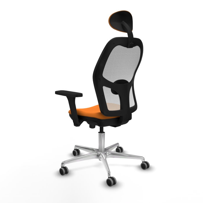 PIQUERAS Y CRESPO Silla de oficina Jorquera con mecanismo Sincro/Traslack, Naranja y Blanco PIQUERAS Y CRESPO Silla de oficina Jorquera con mecanismo Sincro/Traslack, Naranja y Blanco