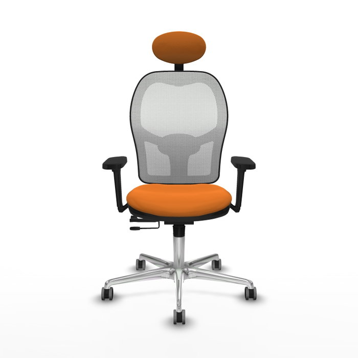 PIQUERAS Y CRESPO Silla de oficina Jorquera con mecanismo Sincro/Traslack, Naranja y Blanco PIQUERAS Y CRESPO Silla de oficina Jorquera con mecanismo Sincro/Traslack, Naranja y Blanco
