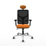 PIQUERAS Y CRESPO Silla de oficina Motilla Naranja y Negro