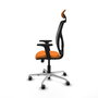 PIQUERAS Y CRESPO Silla de oficina Motilla Naranja y Negro