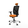 PIQUERAS Y CRESPO Silla de oficina Motilla Naranja y Negro