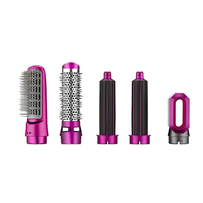 Thulos TH-BY17 Moldeador de Pelo 5 en 1, Secador y Moldeador con 5 Cabezales Intercambiables, 3 Velocidades, 1000W