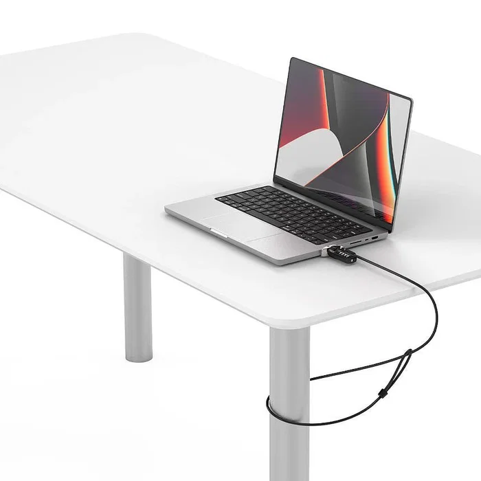 Compulocks MBPR14LDG01CL Adapter Cable Antirrobo con Ganchos de Cierre para MacBook Pro 14" M1, M2, M3, M4, M5 (2021-2025) - Plata