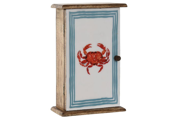 DKD Home Decor Guardallaves Mediterraneo Cangrejos 25 Multicolor 7.5 x 28 x 18 cm