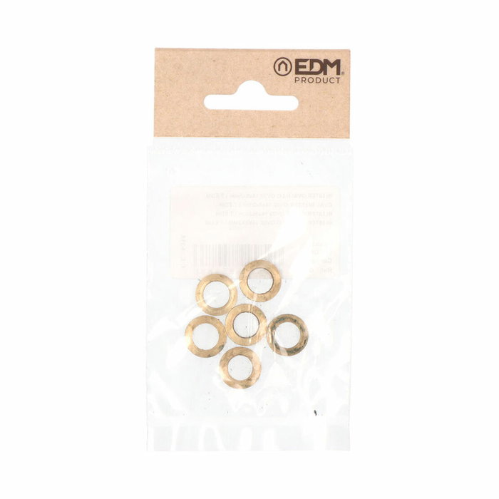 Edm Ovalillo pernio modelo OV02 de latón, 14 x 14 x 2 mm, 6 uds