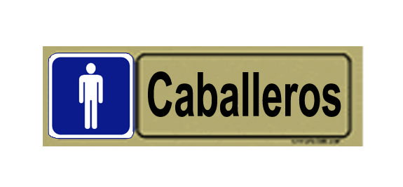 Baja Placa Adhesiva Caballeros PVC 53x165mm 4521 BL Baja Placa Adhesiva Caballeros PVC 53x165mm 4521 BL
