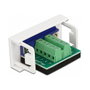 DeLOCK Easy 45 Modul D-Sub 9 Pin Buchse zu 10 Pin Terminalblock 22,5 x 45 mm, Blanco
