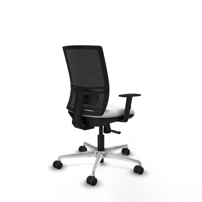 PIQUERAS Y CRESPO Silla de oficina Yunquera con mecanismo Sincro, Blanco y Negro