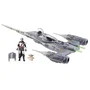 Hasbro Star Wars La nave Mandalorian's N-1 Starfighter con figuras de Grogu y Mandalorian de 10 cm, juguete para niños a partir de 4 años