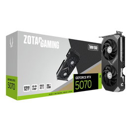Zotac Gaming GeForce RTX 5070 Twin Edge OC Tarjeta Gráfica GDDR7 12GB, 3x DisplayPort 2.1b, 1x HDMI 2.1b, PCIe 5.0, 2x Ventiladores IceStorm 2.0