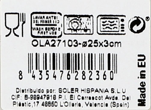 La Mediterranea Fuente Redonda Olaf Nordic Brillo 25 cm (12 Unidades) La Mediterranea Fuente Redonda Olaf Nordic Brillo 25 cm (12 Unidades)