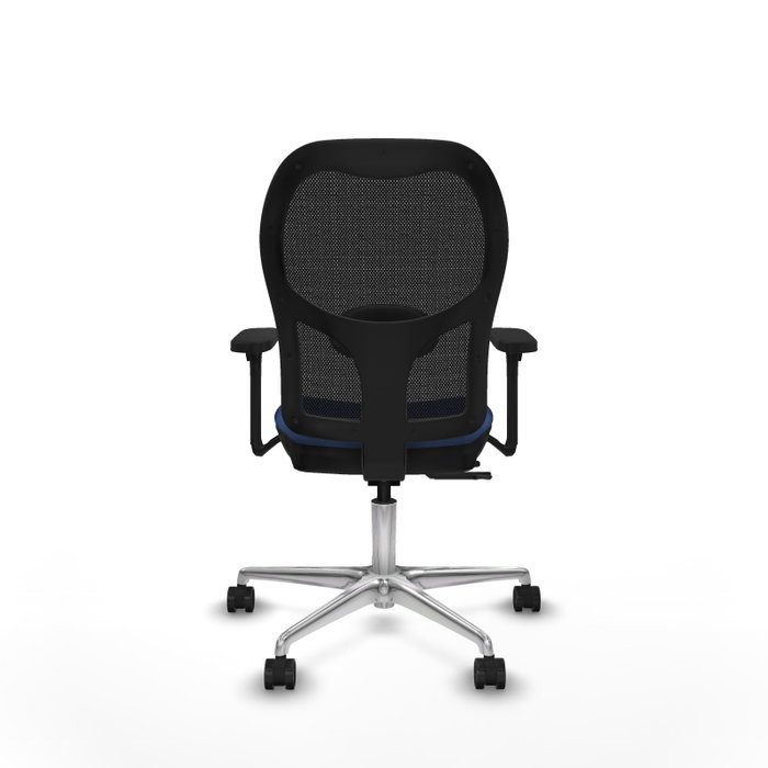 PIQUERAS Y CRESPO Silla de oficina Jorquera con mecanismo Sincro/Traslack, Azul marino y Negro
