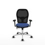 PIQUERAS Y CRESPO Silla de oficina Jorquera con mecanismo Sincro/Traslack, Azul marino y Negro