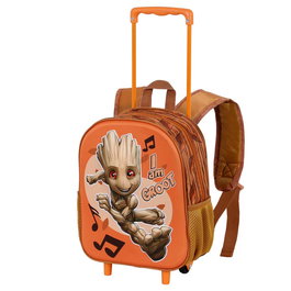 Marvel I am Groot Mochila Infantil 3D con Ruedas Pequeña Soundtrack Multicolor 7L 30cm