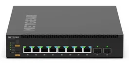 NETGEAR MSM4310 Conmutador Gestionado Capa L3, 8 Puertos 2.5G Ethernet (100/1000/2500), PoE, Montaje en Rack 1U, Negro