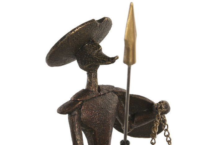 DKD Home Decor Figura de Resina Quijote / Sancho Panza sobre Caballo en Bronce DKD Home Decor Figura de Resina Quijote / Sancho Panza sobre Caballo en Bronce