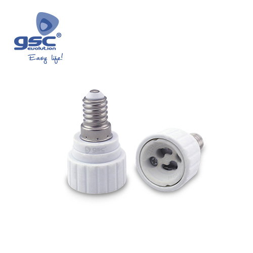 GSC Evolution Adaptador de E14 a GU10 Blanco