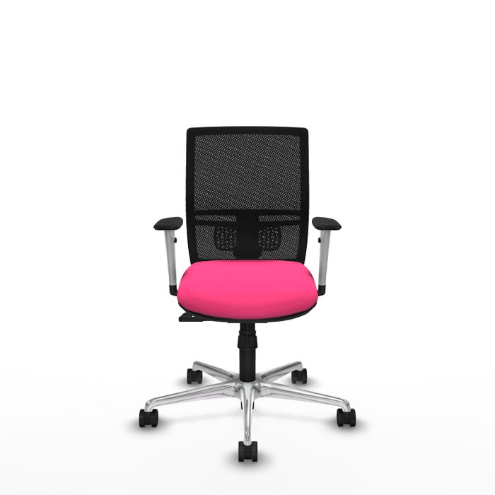 PIQUERAS Y CRESPO Silla de oficina Yunquera con mecanismo Sincro Rosa y Negro