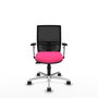 PIQUERAS Y CRESPO Silla de oficina Yunquera con mecanismo Sincro Rosa y Negro