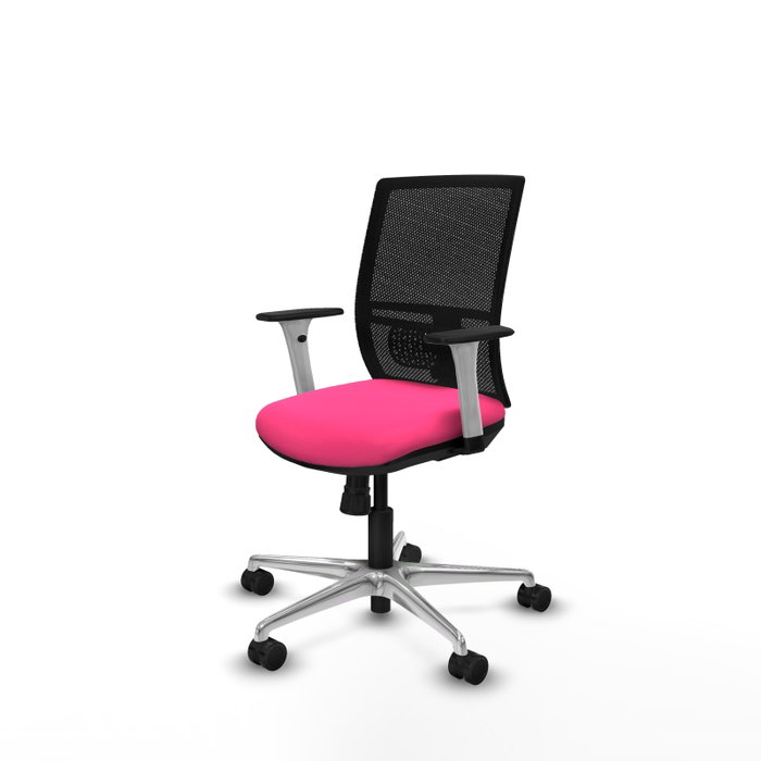PIQUERAS Y CRESPO Silla de oficina Yunquera con mecanismo Sincro Rosa y Negro