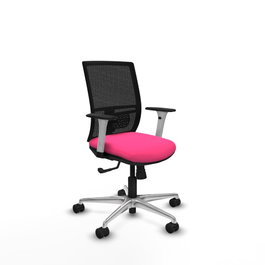 PIQUERAS Y CRESPO Silla de oficina Yunquera con mecanismo Sincro Rosa y Negro