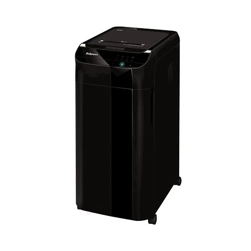 Fellowes AutoMax 350C Destructora de Papel Automática Corte en Partículas P-4 - Auto Alimentación 350 Hojas - Manual 12 Hojas - Silenciosa 60 dB - 68 L