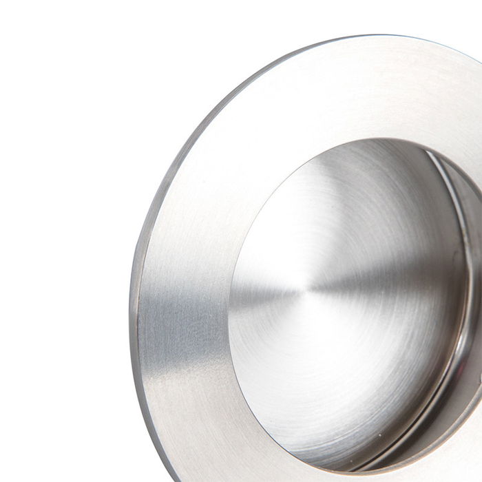 HERRAJES ALK Tirador Uñero Puerta Corredera Ø65mm Inoxidable 304 Mate para Embutir