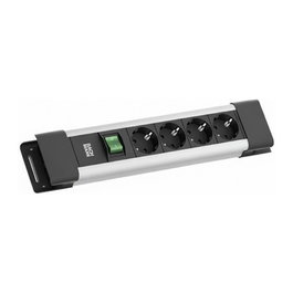 Bachmann Connectus 4xCEE7/3, 1xSchalter, 2,0m CEE7/7 Gris