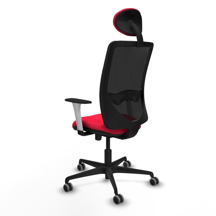 PIQUERAS Y CRESPO Silla de oficina Zulema con mecanismo Sincro/Traslack Rojo y Negro