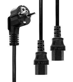 MicroConnect Power Y-Cord IEC320 3m Negro
