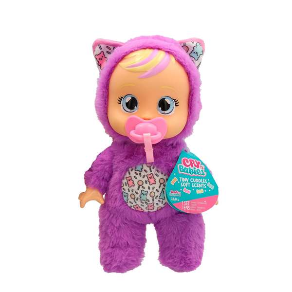 IMC Toys Muñeco Bebé Llorón Tiny Cuddles Soft Scents 27.5 cm con Pijama Estampado, Huele a Talco - Modelos Surtidos IMC Toys Muñeco Bebé Llorón Tiny Cuddles Soft Scents 27.5 cm con Pijama Estampado, Huele a Talco - Modelos Surtidos