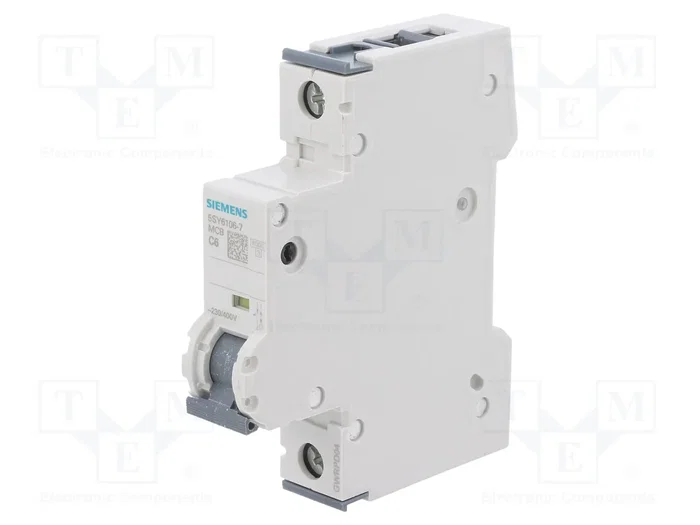SIEMENS 5SY6106-7 Interruptor magnetotérmico 6A 1P 6kA SIEMENS 5SY6106-7 Interruptor magnetotérmico 6A 1P 6kA