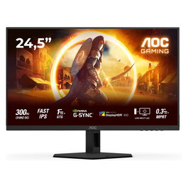 AOC 25G4SRE Monitor Gaming 24.5" Full HD Fast IPS 310 Hz, 1 ms, G-Sync Compatible, DisplayHDR 400, 2x HDMI 2.0, DisplayPort 1.4, Negro/Rojo