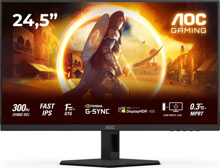 AOC 25G4SRE Monitor Gaming Fast IPS 24,5 pulgadas Full HD 310 Hz Black/Red