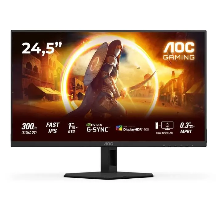 AOC 25G4SRE Monitor Gaming Fast IPS 24,5 pulgadas Full HD 310 Hz Black/Red
