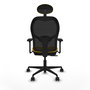 PIQUERAS Y CRESPO Silla de oficina Jorquera con mecanismo Sincro/Traslack Amarillo/Negro