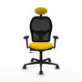 PIQUERAS Y CRESPO Silla de oficina Jorquera con mecanismo Sincro/Traslack Amarillo/Negro