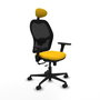 PIQUERAS Y CRESPO Silla de oficina Jorquera con mecanismo Sincro/Traslack Amarillo/Negro