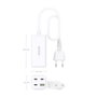 Aisens Cargador Sobremesa GaN 100W 3xUSB-C y 1xUSB-A Blanco