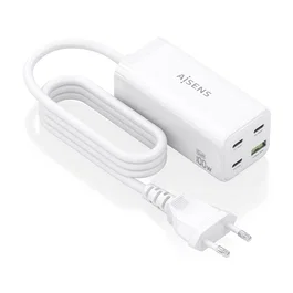 AISENS Cargador Sobremesa GaN 100W 3x USB-C PD3.0 QC4.0 QC5.0 1x USB-A QC3.0 Blanco