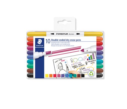 Staedtler Lumocolor Whiteboard Market 3010 Estuche de 10 unidades surtidas