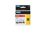 Dymo Cinta de Etiquetas Rhino Vinilo Blanco sobre Rojo 19mm x 5,5m