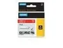 Dymo Cinta de Etiquetas Rhino Vinilo Blanco sobre Rojo 19mm x 5,5m