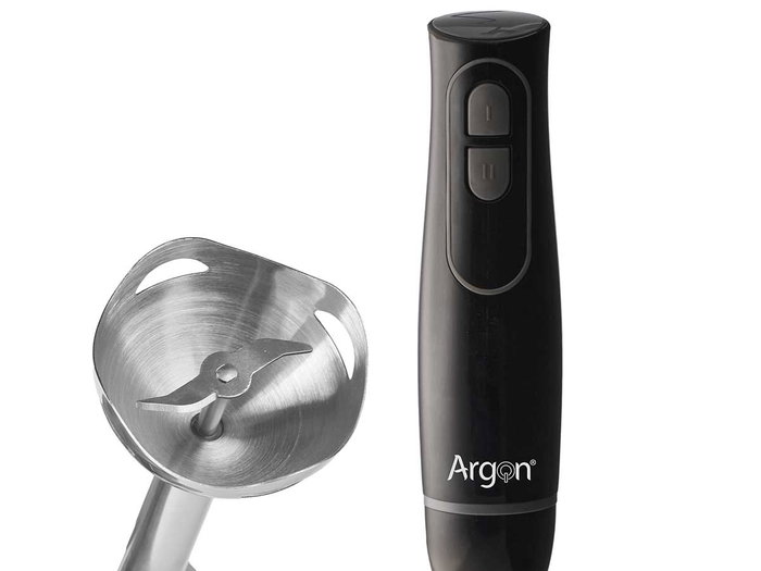 Argon Batidora de Vaso, 1000W, Capacidad 500 ml, para Smoothies y Sopas, Color Gris y Negro, Dimensiones 6.3x36x6.3 cm (Set de 6)