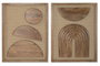 DKD Home Decor Cuadro Mango y Yute Abstracto Natural Marrón