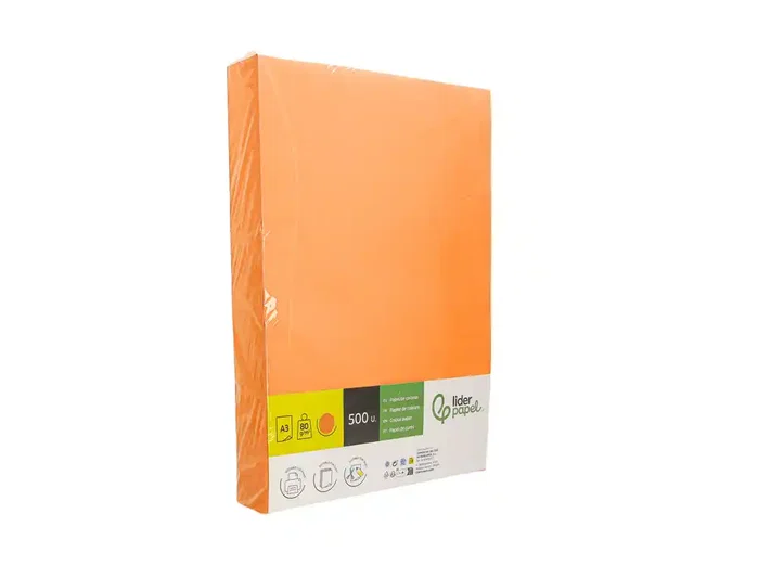 Liderpapel Papel de color Naranja intenso Din A3 80 g Liderpapel Papel de color Naranja intenso Din A3 80 g