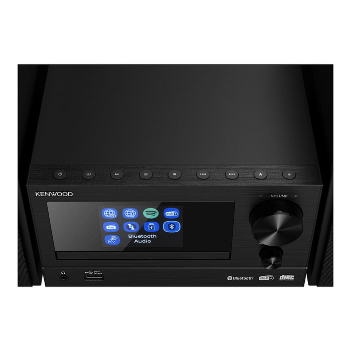 Kenwood M-7000S-B Minicadena Bluetooth DAB+ con Spotify, WiFi, USB, 30W, 2 Altavoces, Negro