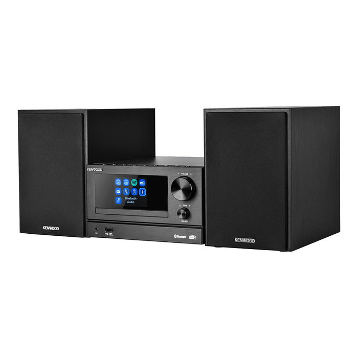 Kenwood M-7000S-B Minicadena Bluetooth DAB+ con Spotify, WiFi, USB, 30W, 2 Altavoces, Negro