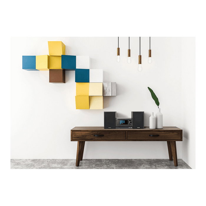 Kenwood M-7000S-B Minicadena Bluetooth DAB+ con Spotify, WiFi, USB, 30W, 2 Altavoces, Negro