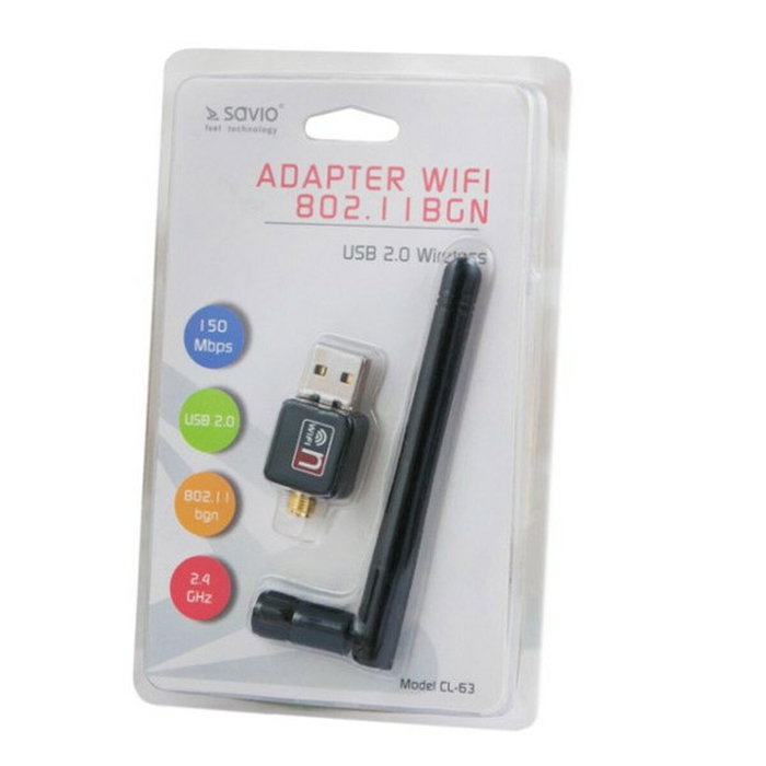 Savio cl-63 adaptador usb red wlan 150 mbit/s